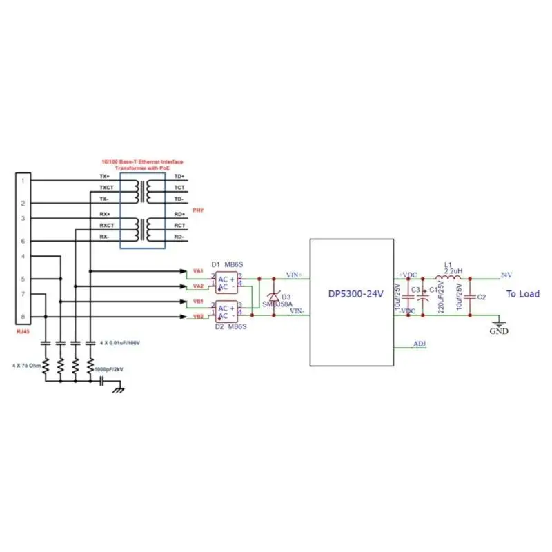 

652F PIN -тип Type DP5300 Модуль 24V1A Регуль напряжения напряжения мощности для модуля 100 Вт для модуля 100 Вт.