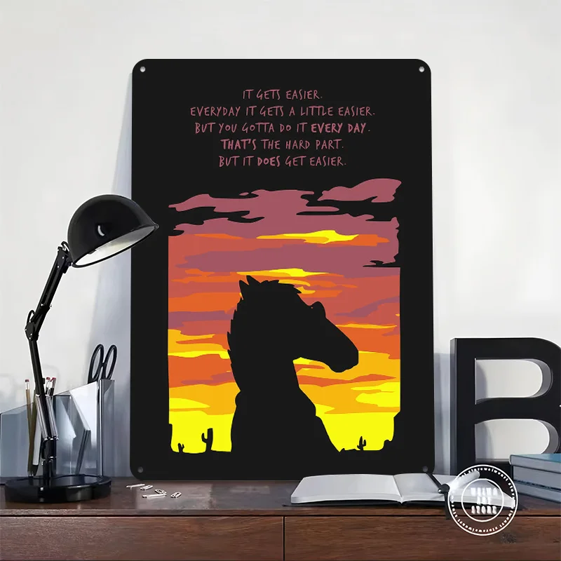 Bojack The Horseman Movie Poster Customized Wall Art Vintage Metal Signs Retro Tin Plaque for Man Cave Home Decor Accessories