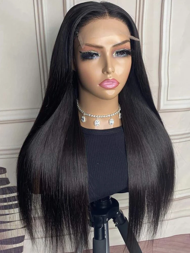 العظام مستقيم 13x4 الدانتيل شعر مستعار أمامي للنساء ريال 360 الدانتيل Invisi حزام شعر مستعار شعر بشري لعذراء غلويليس 5X5 قبل قطع شعر مستعار دانتيل