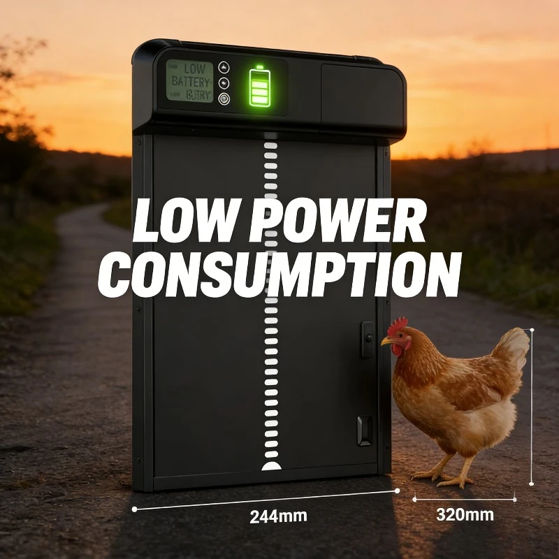 Porte de poulailler automatique, Anti-pincement, écran LCD électrique en métal, ouverture et fermeture automatiques, outil de gestion des fermes de porte de poulailler