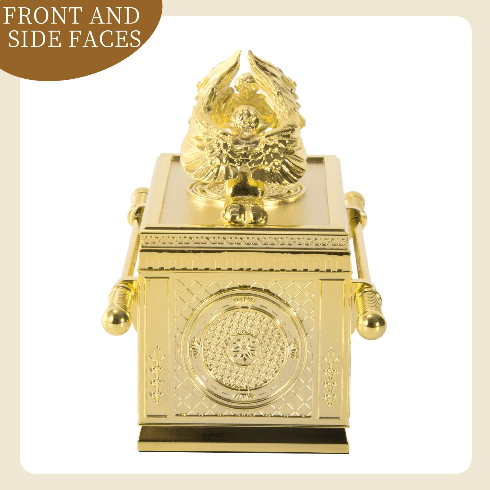 BRTAGG The Ark of The Covenant Historic Model Replica with contents, Gold Plated Religious Decorative
