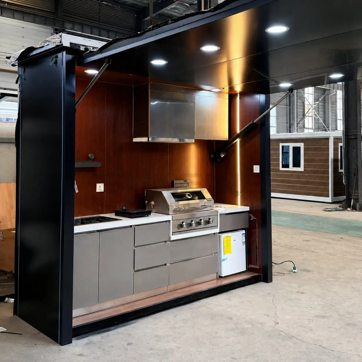 High Temperature Resistant Outdoor Kitchen Counter for Long Time Barbecue Cooking Backyard Use