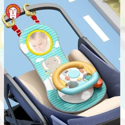 Baby Car Seat Toy Simulation Steering Wheel Toy With Light Musical Activity Seat Travel Toddler Toys For Infant Girl Boy Gifts