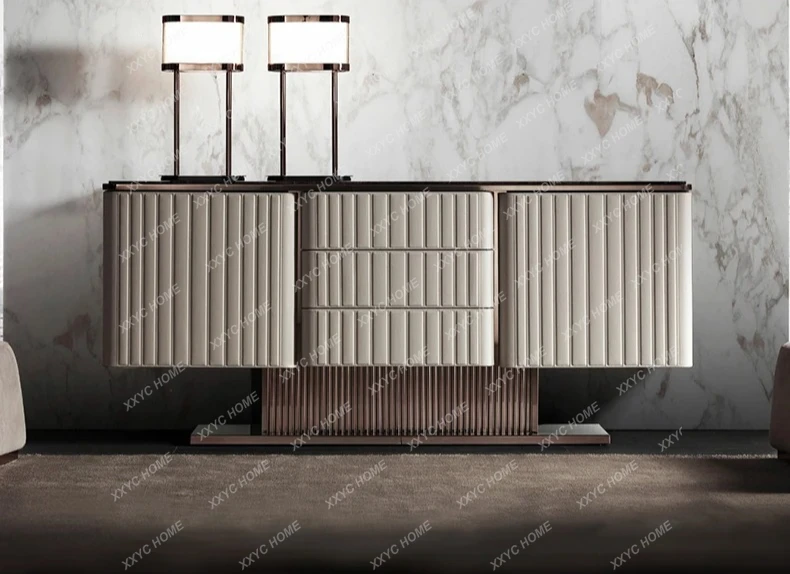 XX Light Luxury High-end Entrance Marble Dining Side Cabinet Modern Simple Living Room Entrance Entrance Partition Locke