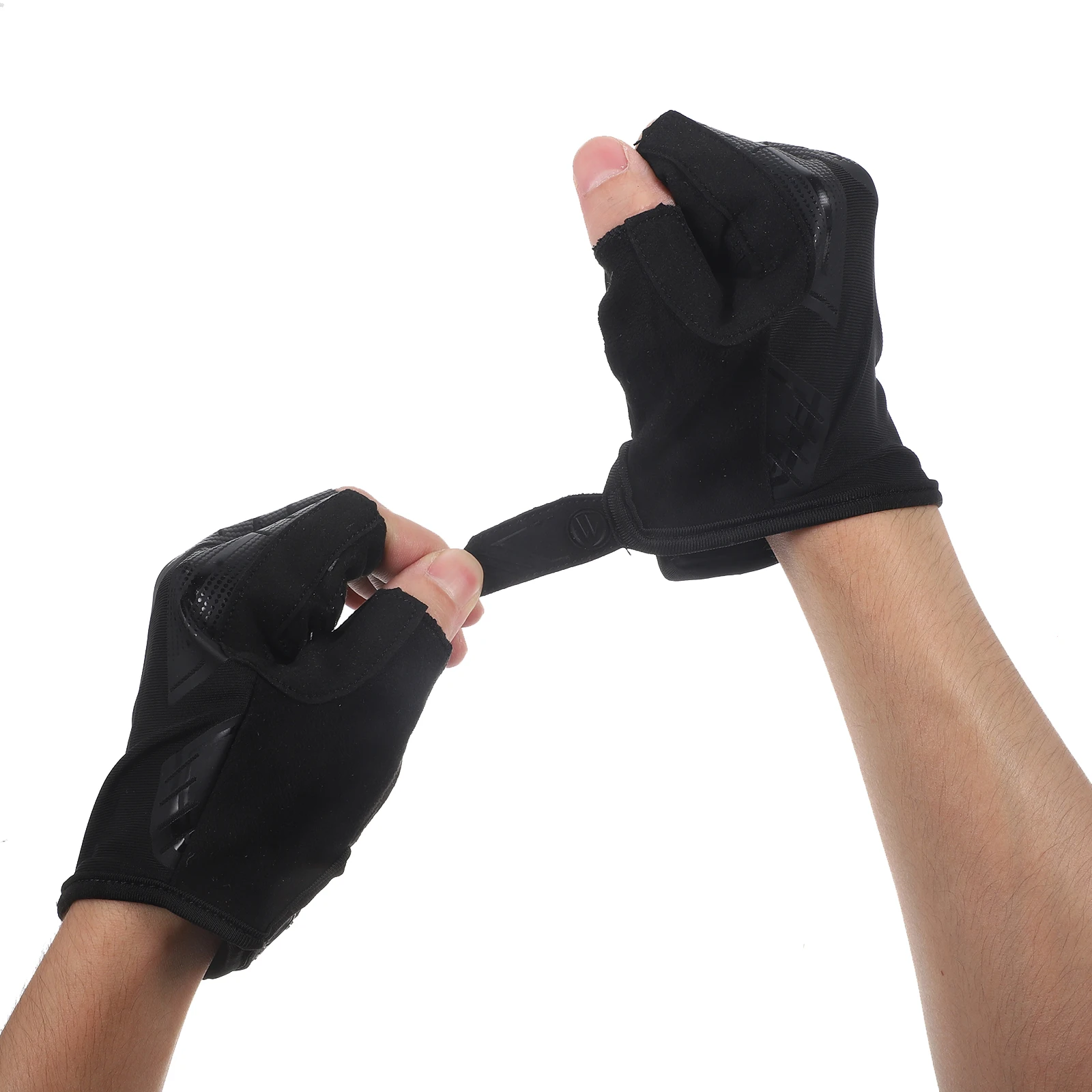 

Riding Gloves Durable Comfortable Finger Vents Black Half for Training Sports Bicycle Fishing Anti Skid Gloves