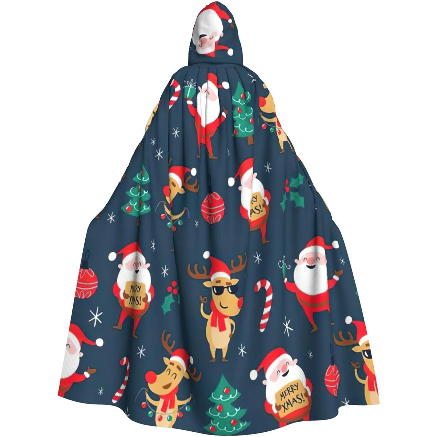 

Santa Claus Christmas print Cape, Halloween hooded Cape, polyester hooded Cape,Fit for all occasions Cape