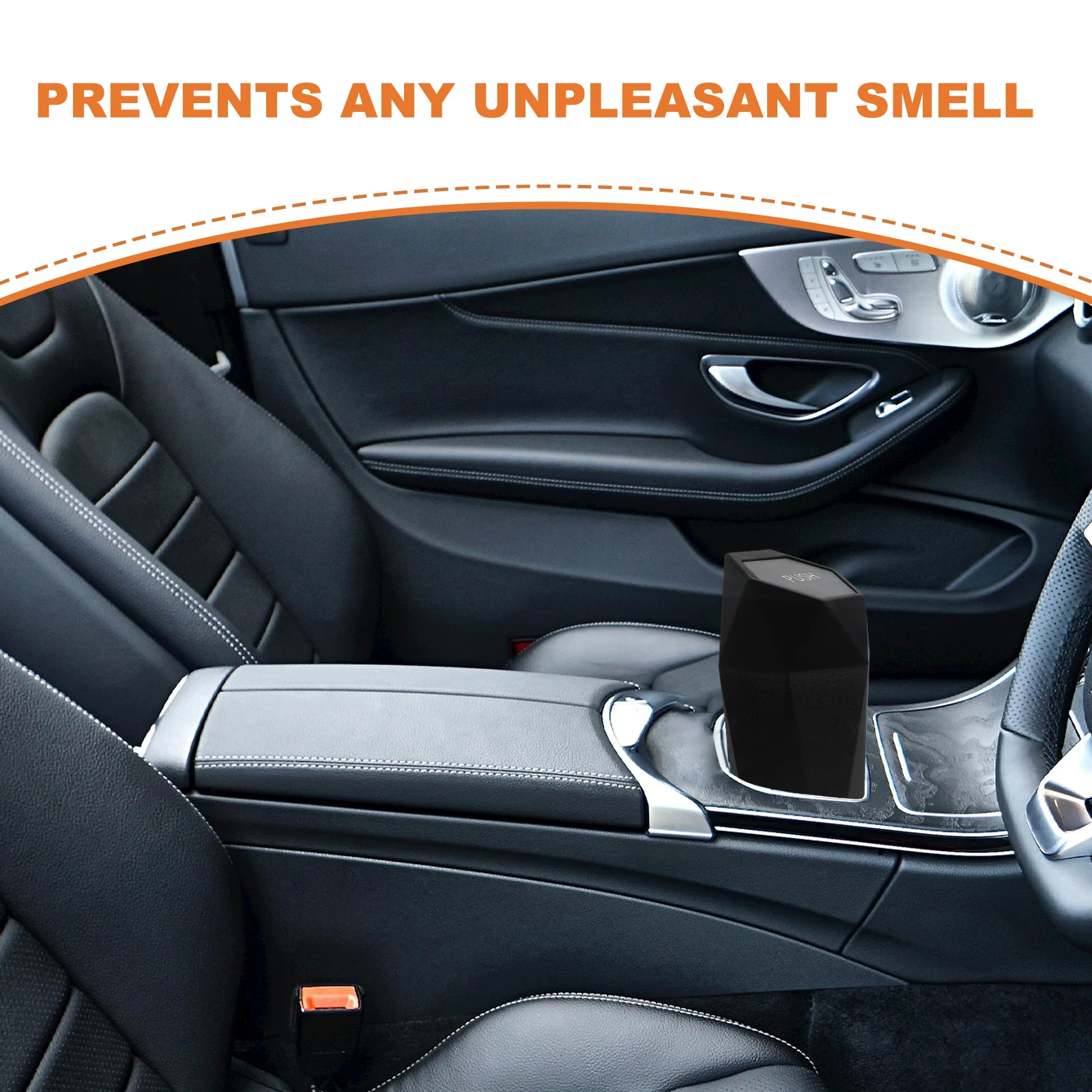 

Car Trash Can Seat Mini Bin Accessories Garbage Mounted Auto Holder for Interior