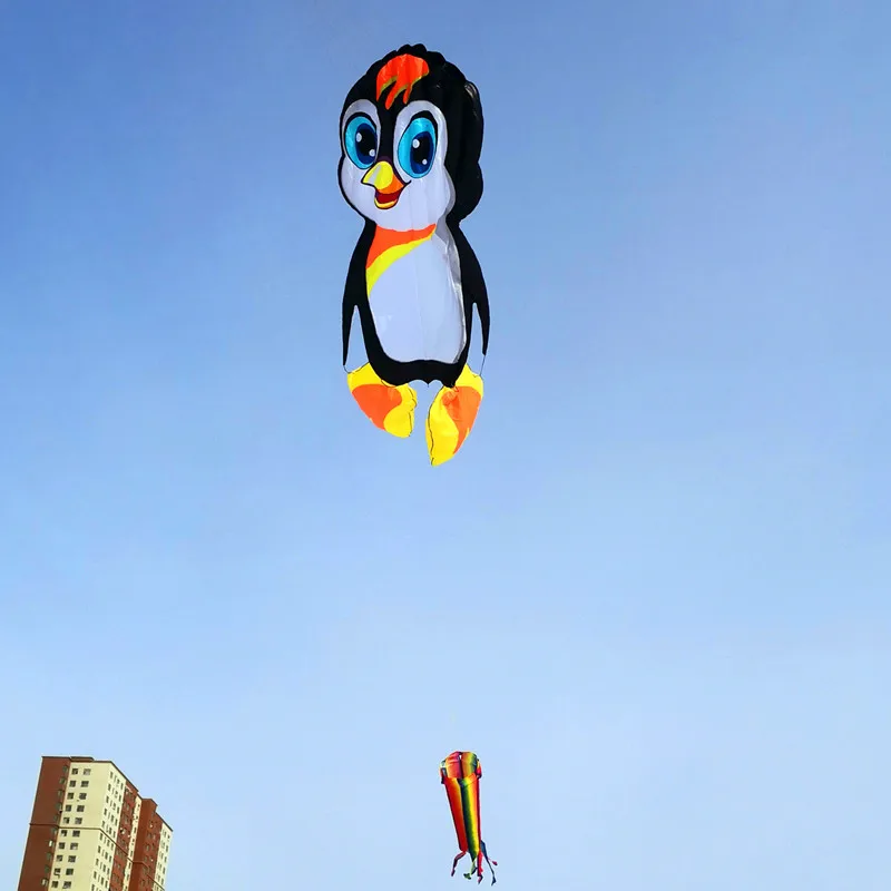 Envío Gratis, pipas de pingüino grandes volando al aire libre, carrete de pipa de pulpo, pipa eléctrica para adultos, fábrica de cometas 3d, juegos al aire libre kevlar