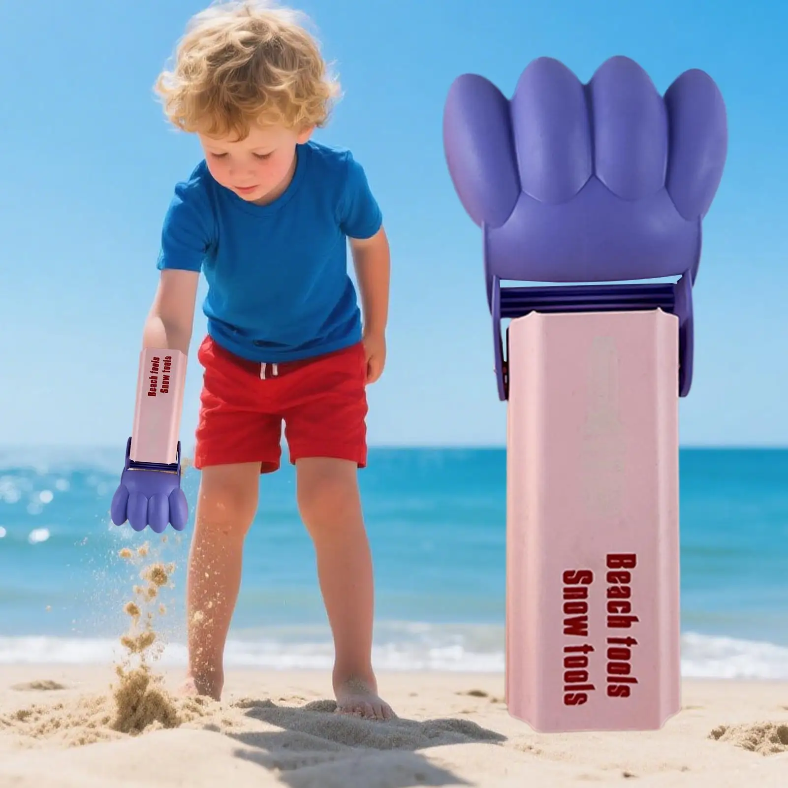 Handheld Sand Bagger Handheld Strand Sandkasten Bagger Spielzeug Ergonomische Bau Schaufel Schnee Grabber Werkzeug Outdoor Grip Kraft