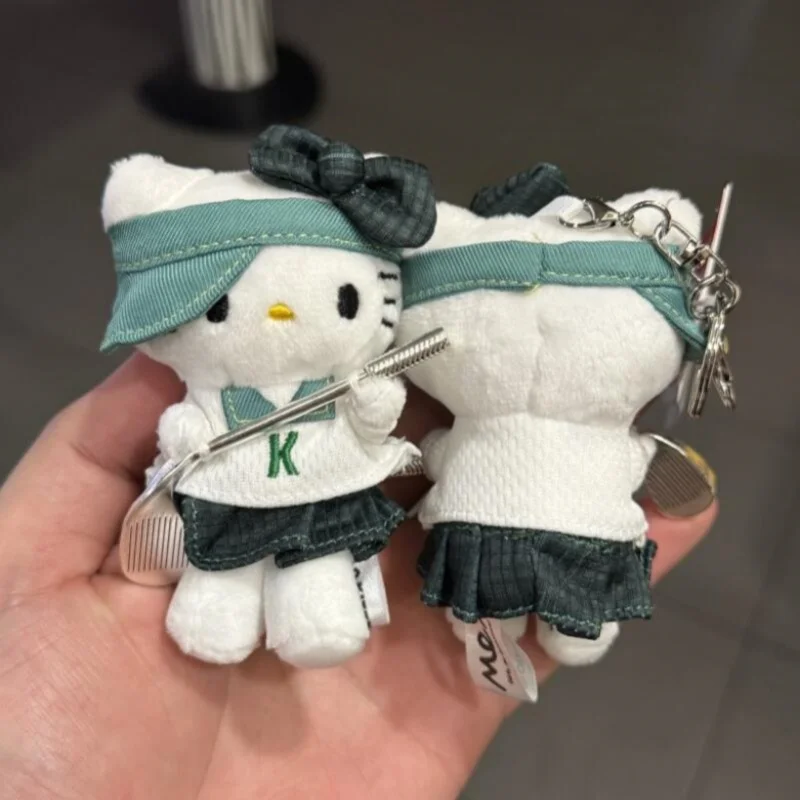 

Sanrio Hello Kitty Hawaii Golf Sporty Style Polka Dot Skirt Pp Cotton Filling Plush Toy Keychain Backpack Pendant Decoration