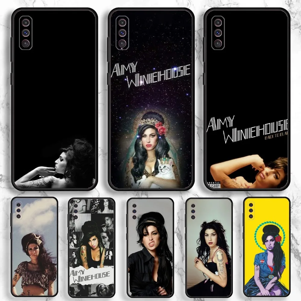 Мягкий черный чехол для телефона Amy Winehouse Singer для Samsung Galaxy A13,A21s,A22,A31,A32,A52,A53,A71,A80,A91