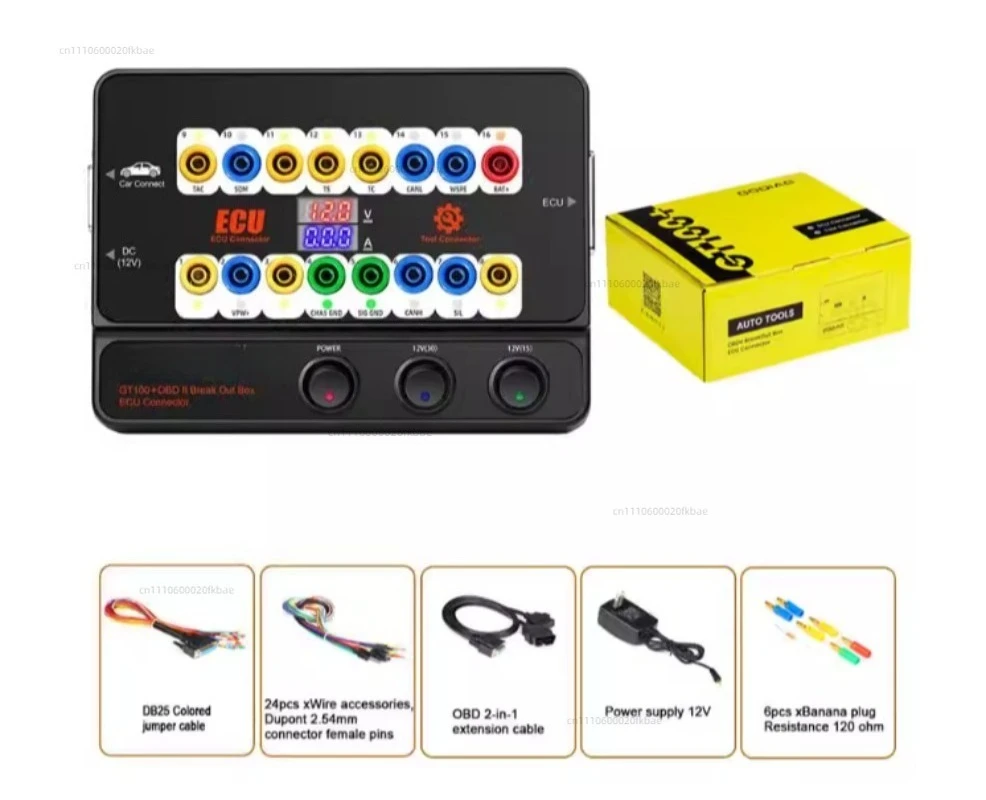 For GT100+ OBD II Break Out Box ECU Universal Connection Protocol Communication Detector