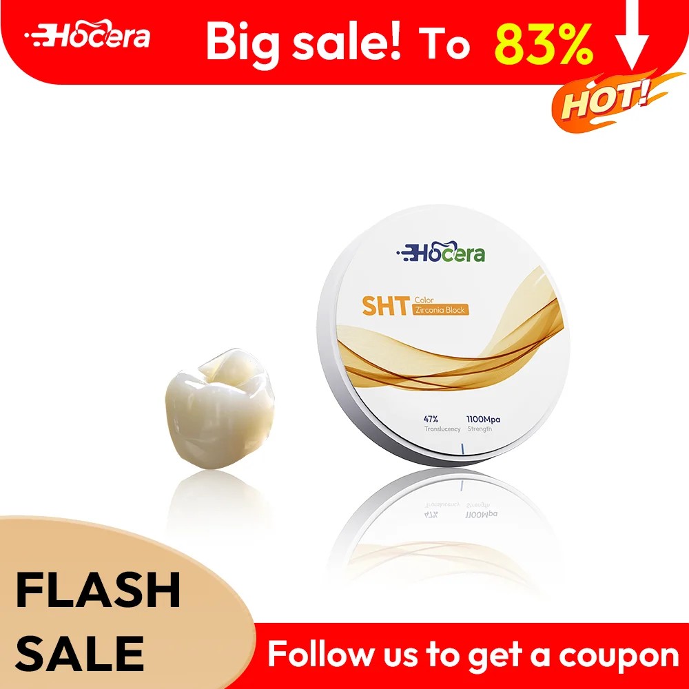 

Высокопрочный циркониевый диск Hocera SHT | Блок CAD/CAM 98 мм для вставки шпона коронки стоматологической лаборатории | Vita Shades