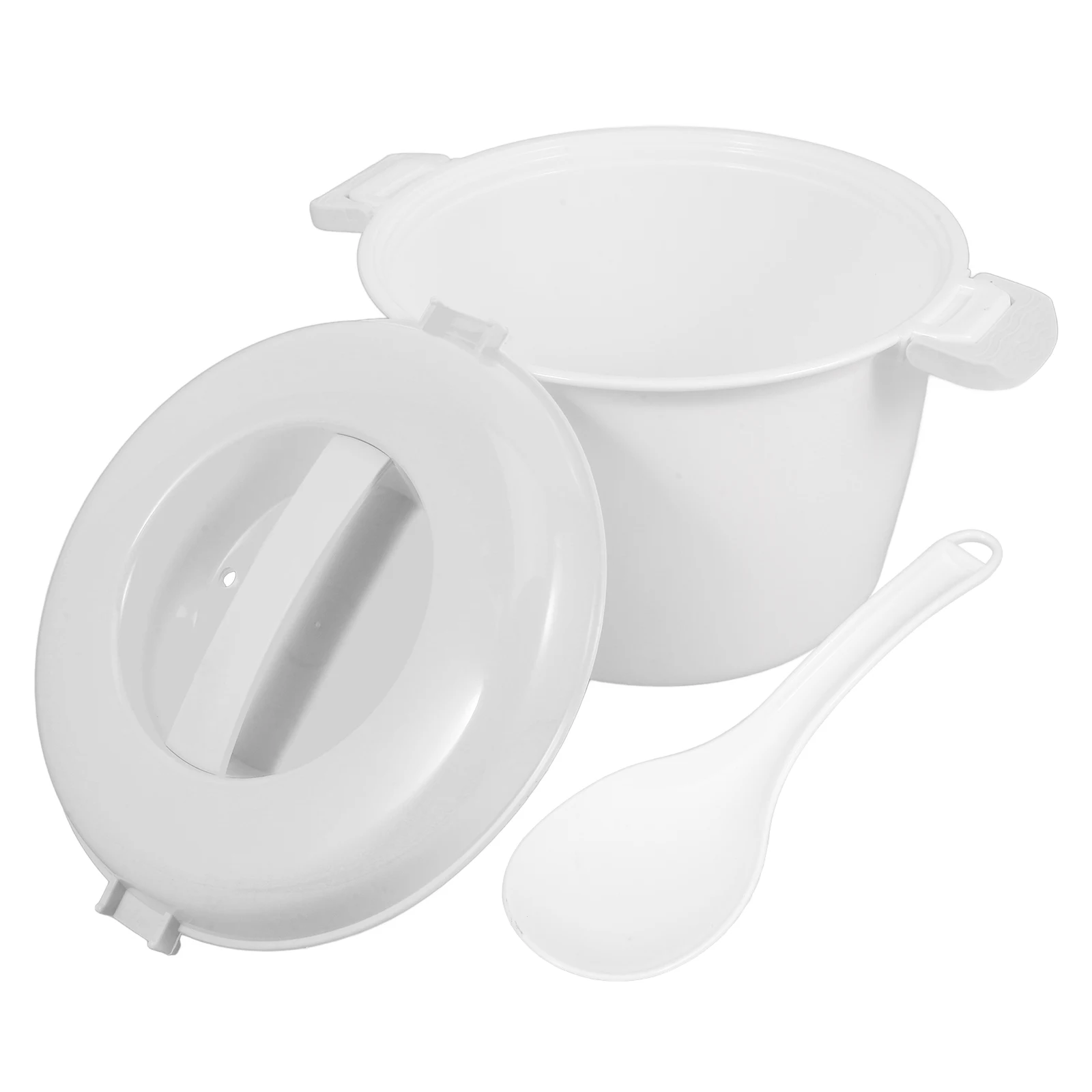 

Microwave Steamer Pot For Rice Soup Vegetables With Locking Handles Even Heating Keeps Warm Bpa Free Container