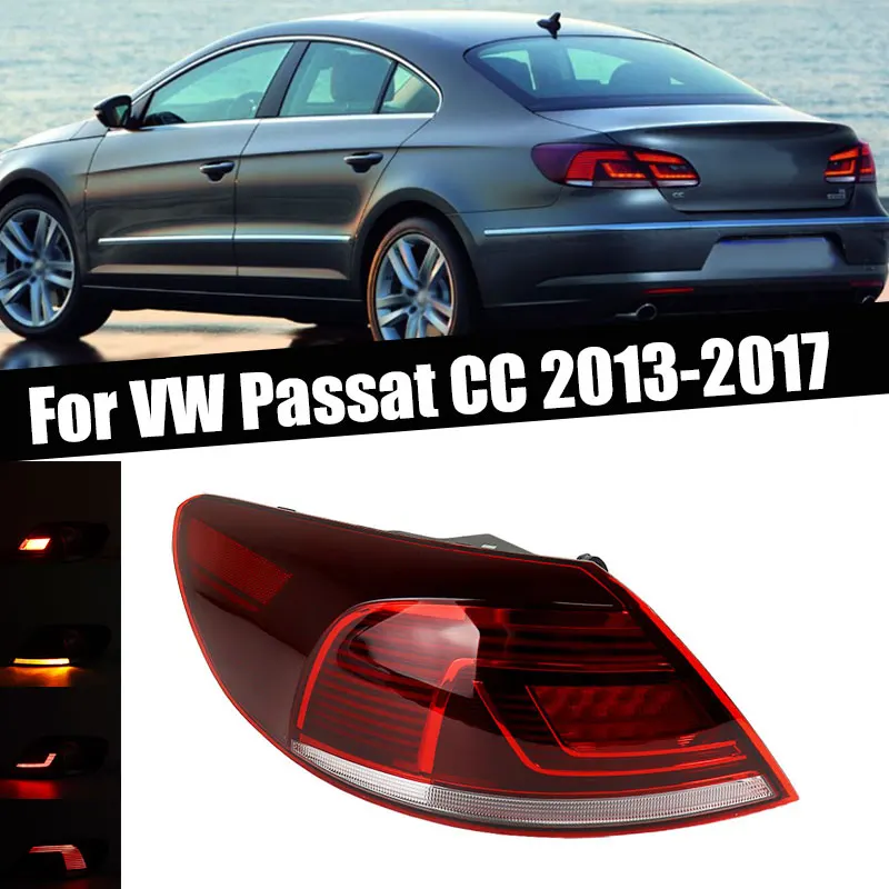 

For Volkswagen VW Passat CC 2013-2017 Rear Tail Light Warning Reverse Light Brake Signal Lamp Auto Taillight Car Accessories