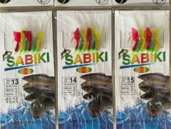 5 Bags Mixed Colors Rubber Lures Tinsel Rigs Seawater Fishing Sabiki String Golden Hooks Gang Tackles Baits