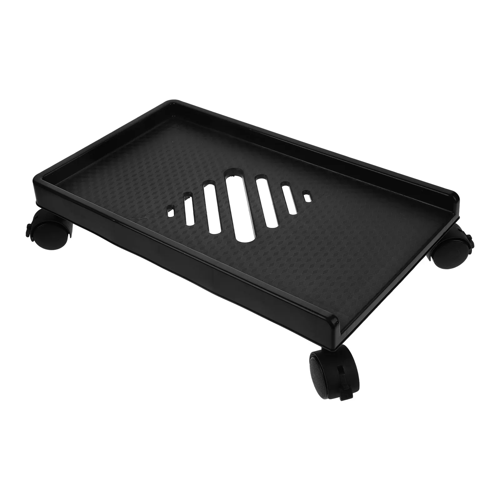 Computer Tower Stand Mobile CPU Stand Sturdy Movable Computer Host Holder Floor Pc Riser with Wheels for Desk Carpet
