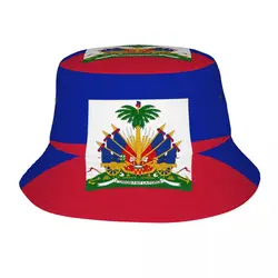 2023 mężczyzn kobiet letnia flaga Haiti kapelusz typu Bucket Bob kapelusz rybaka Outdoor Travel daszek przeciwsłoneczny moda Panama