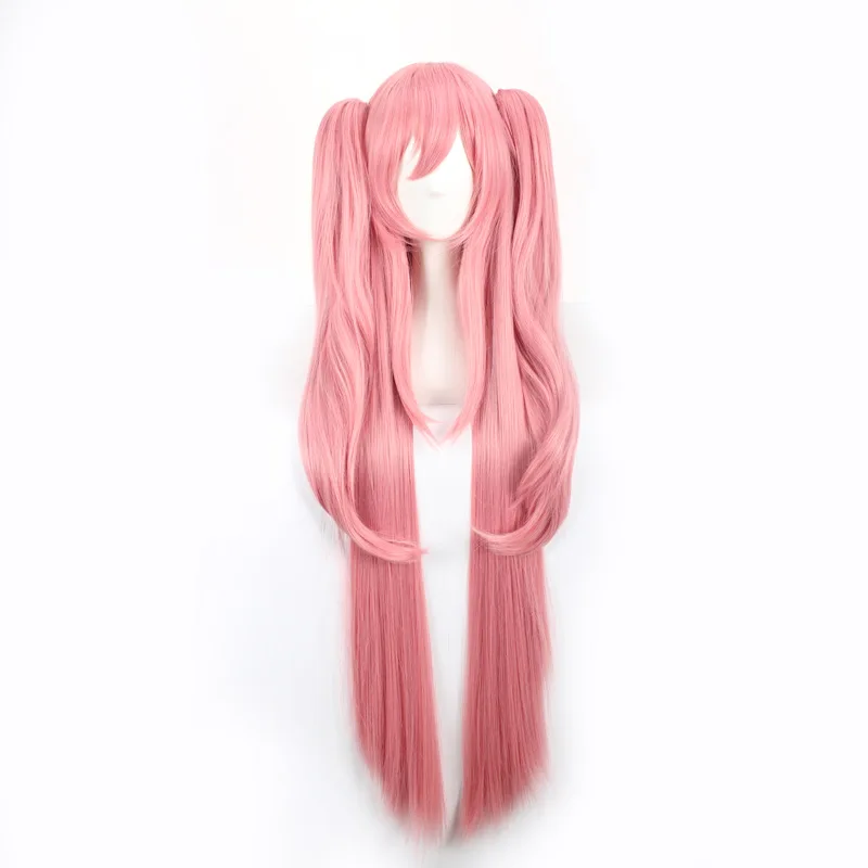 Pelucas de Anime rosa para mujer, pelo largo simulado, Anime japonés de rol de Periwig, accesorios de Cosplay de dibujos animados, Cos, accesorios de Halloween