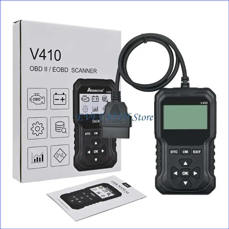 124B Universal Car Diagnostic Scanners With 9 OBDII Protocols For Reading Engine Fault Codes And Real Time Data Monitoring