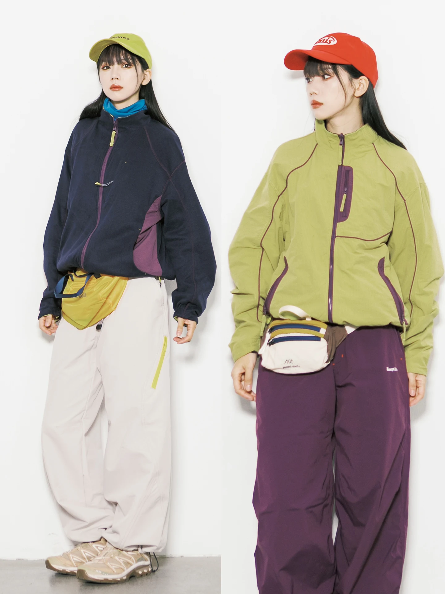 

ex Casual Sle RB Mountain Series Outdoor Splicing Hassel Line Double-Sided Wear Loose Fit Stand Collar Work Jaet