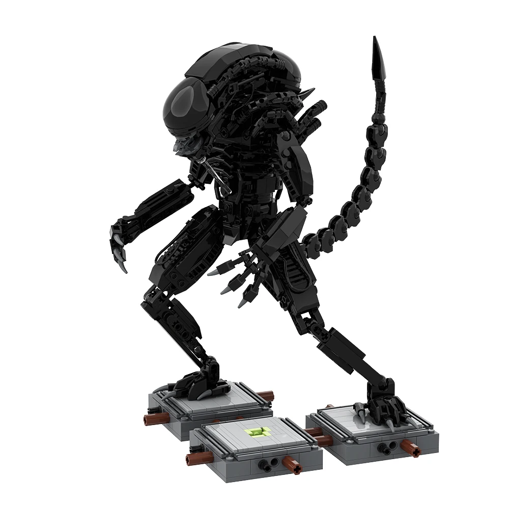 603Pcs Aliened Xenomorphs Mecha Monster  P-5000 Powered Work Building Blocks Juguetes For Kids Toys Birthday Gifts