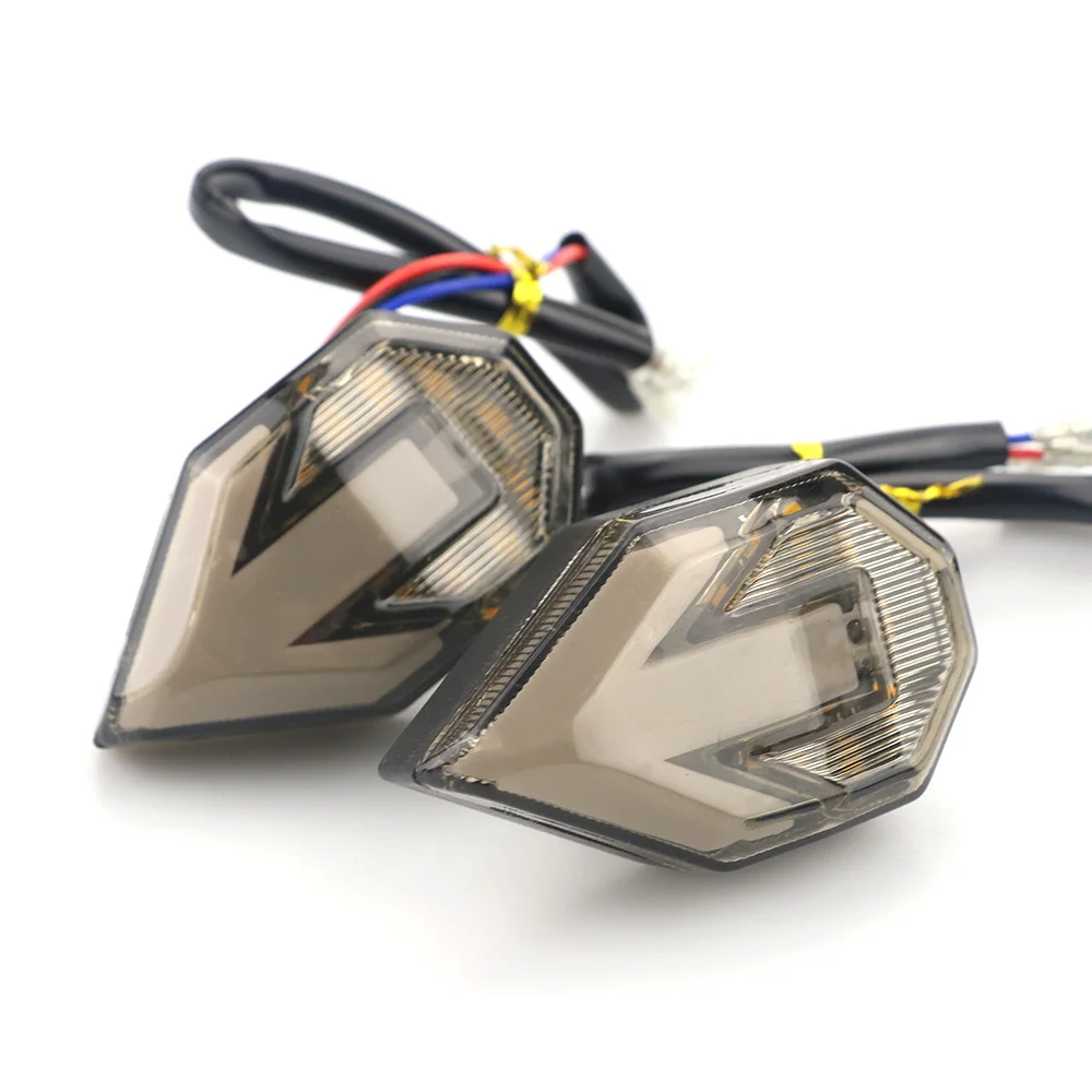 Pair 12V Motorcycle Arrow LED Flashing Turn Signal Lights Motorbike Indicators Blinker Lamp Universal for KTM Honda Kawasaki BMW
