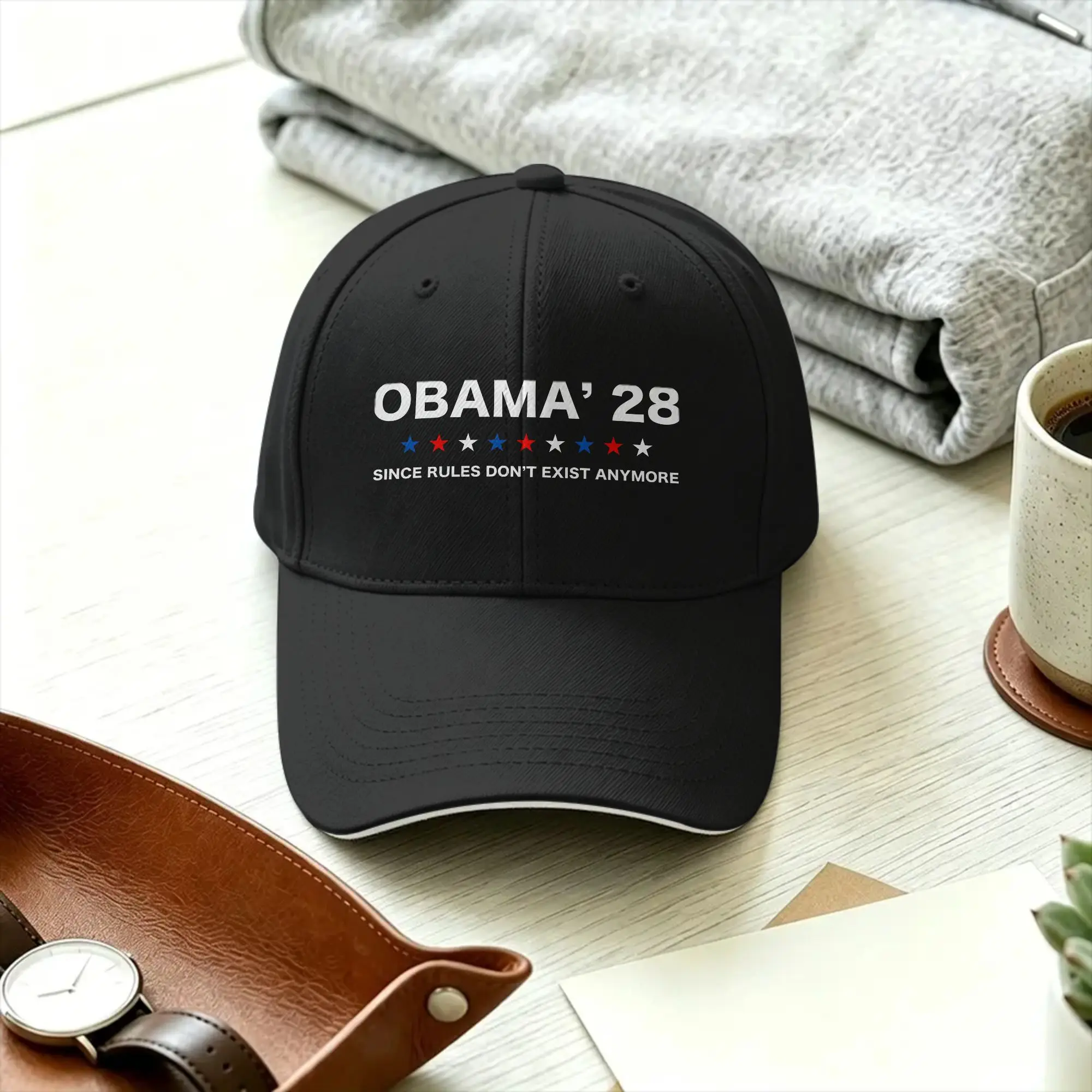 Obama 2028 Since Rules Don't Exist Anymore Sun Baseball Cap  Summer Streetwear Trucker Hat For Men Adult Fishing Baseball Caps