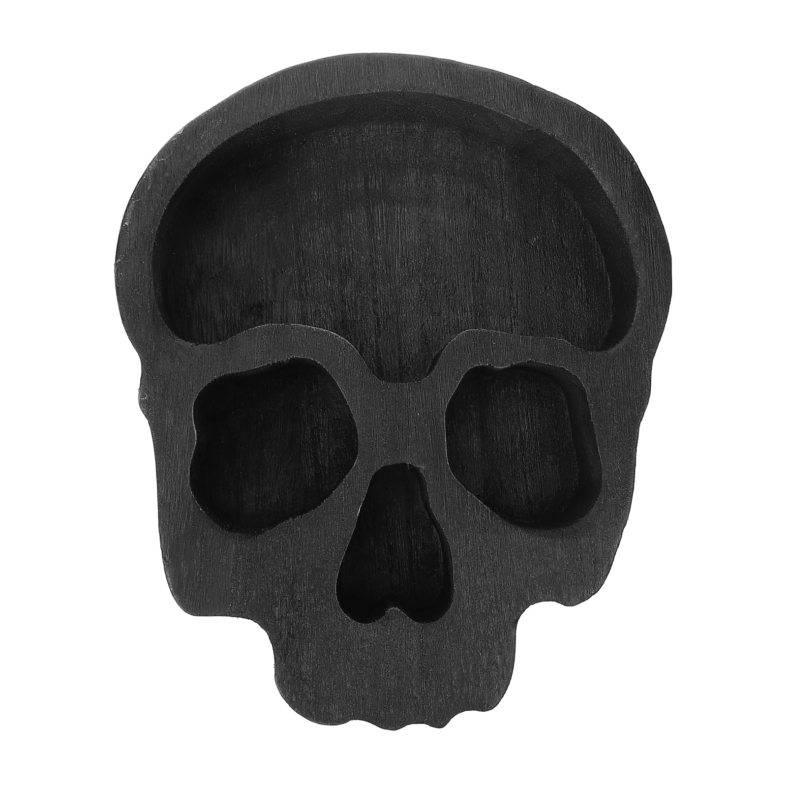 

Bowl Candlestick Halloween Snack Bowls Serving Dishes Skull Plate Candy Wooden