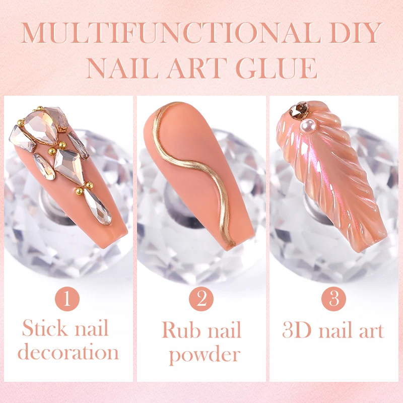 Faillite N PRETTY Nail bal inestone Glue, Gel Nail Glue for Nail Charm, 3D N64.Bling Gel for Decoration, N64.Gems Nail Supplies, 30ml