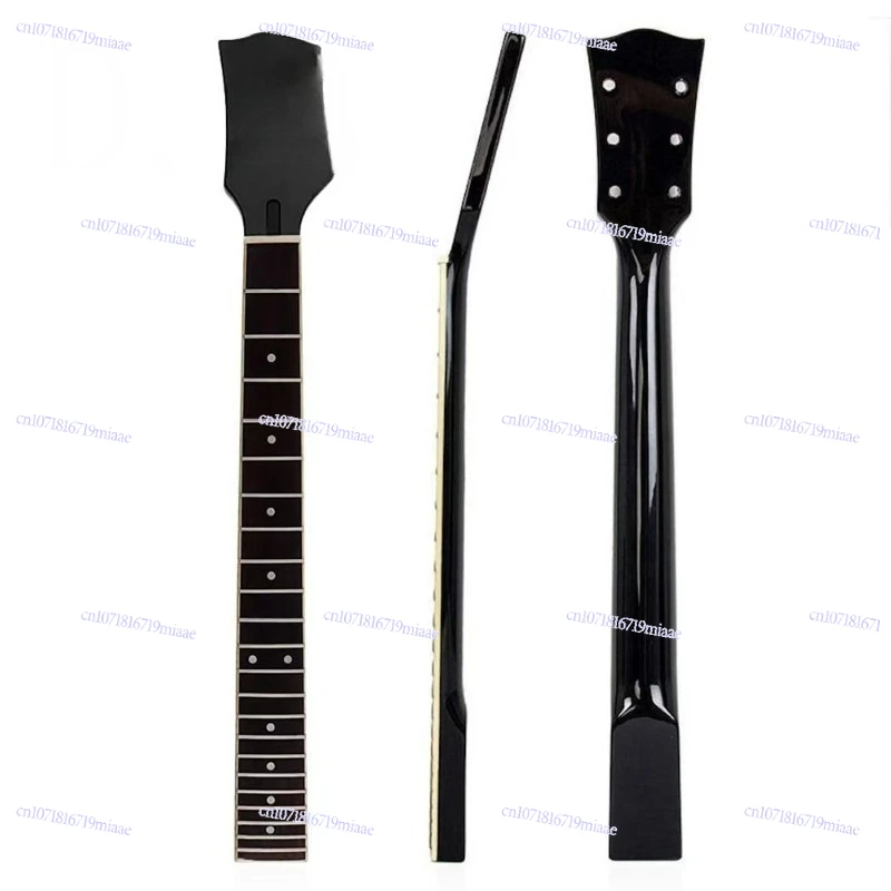 22 fret 6-string Bright Black Electric Guitar Maple Handle Neck Rosewood Fingerboard White Dot Neck