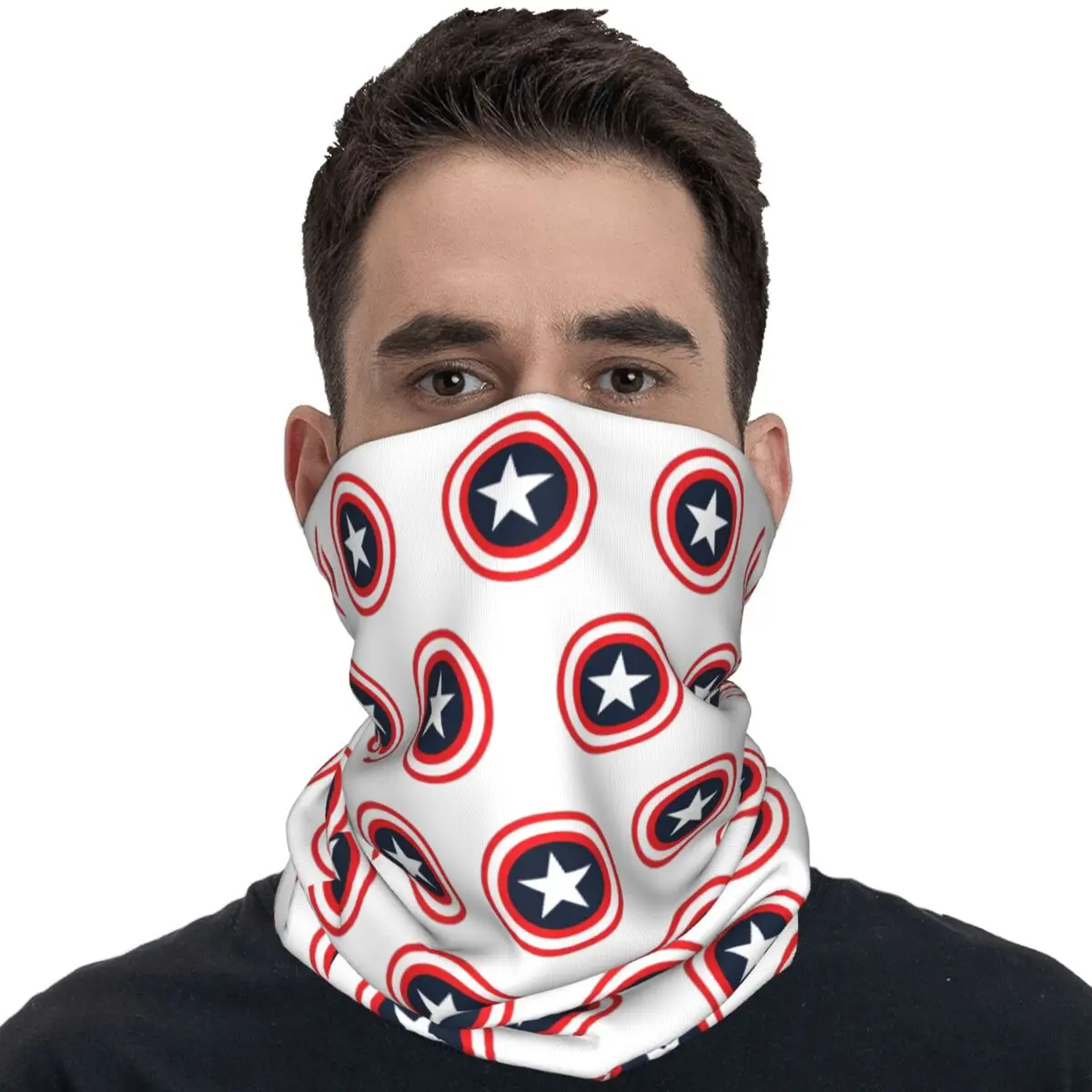 Captain America Super Hero Balaclava Hiking Camping Bicycle Mask Dustproof Soft Warm Tactical Mask Summer Funny Neck Gaiter