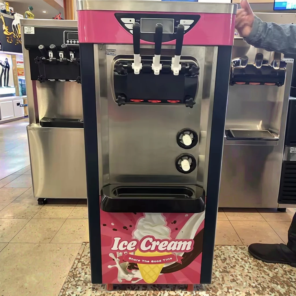 New Standing Ice Cream Machine Maker Compressor Retail Bakery Snacks Milk Vegetable Yogurt Ice Cream Syrup Corn Fruit Raw