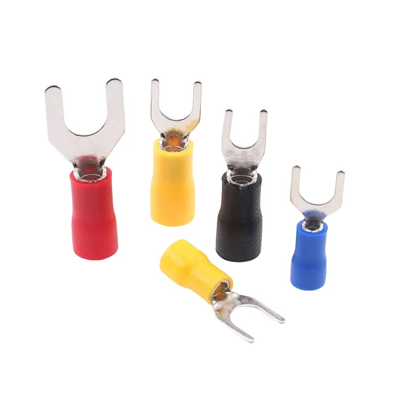 SV Crimp Wire Terminal SV1.25 SV2 SV3.5 SV5.5 U Y Shape Fork Insulate Ferrules Block Spade Cold Press Cable End Crimp Connector