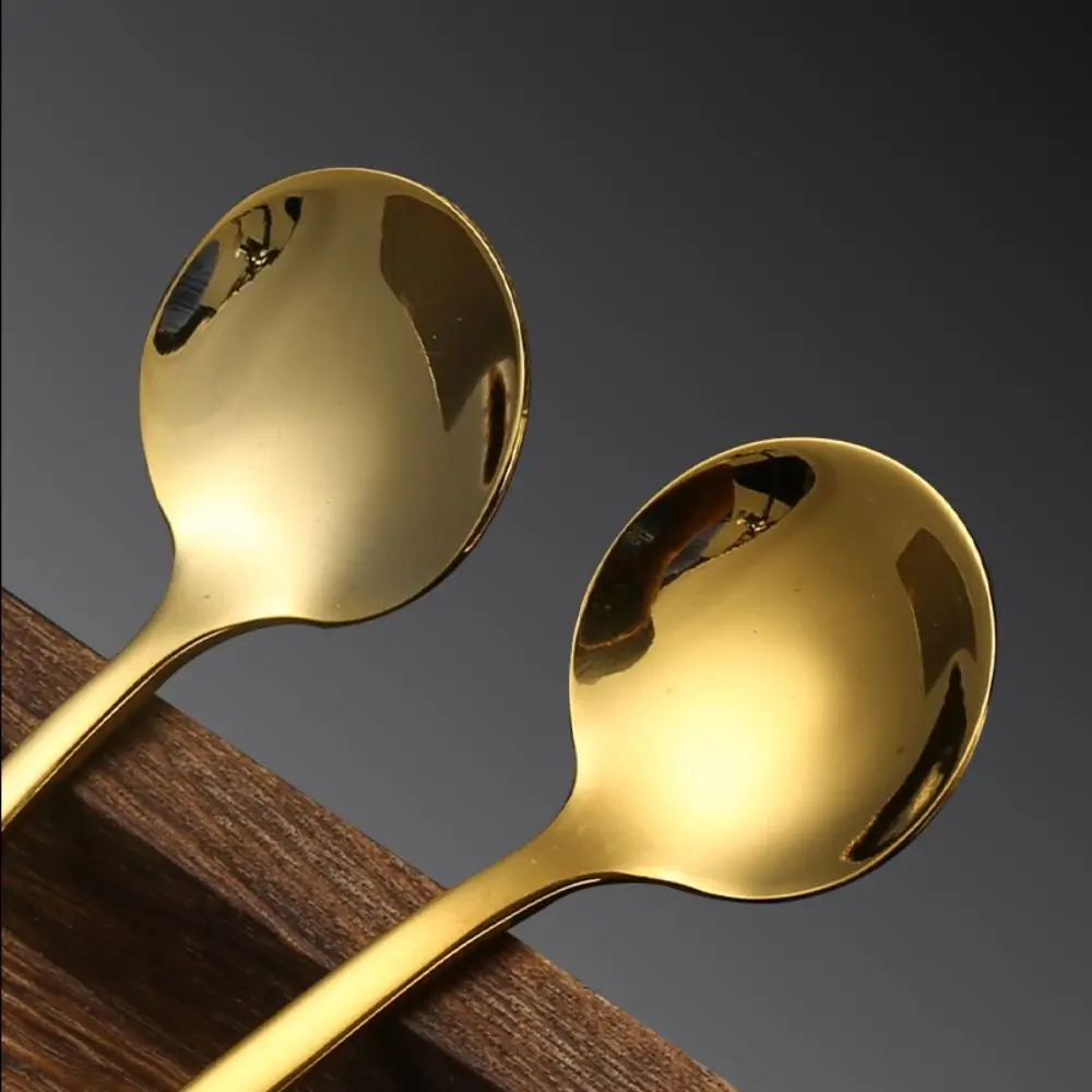 Stainless Steel Coffee Spoon Long Handle Ice Cream Scoop Stirring Spoon Tableware Juice Tea Spoons Tea Dessert Spoon