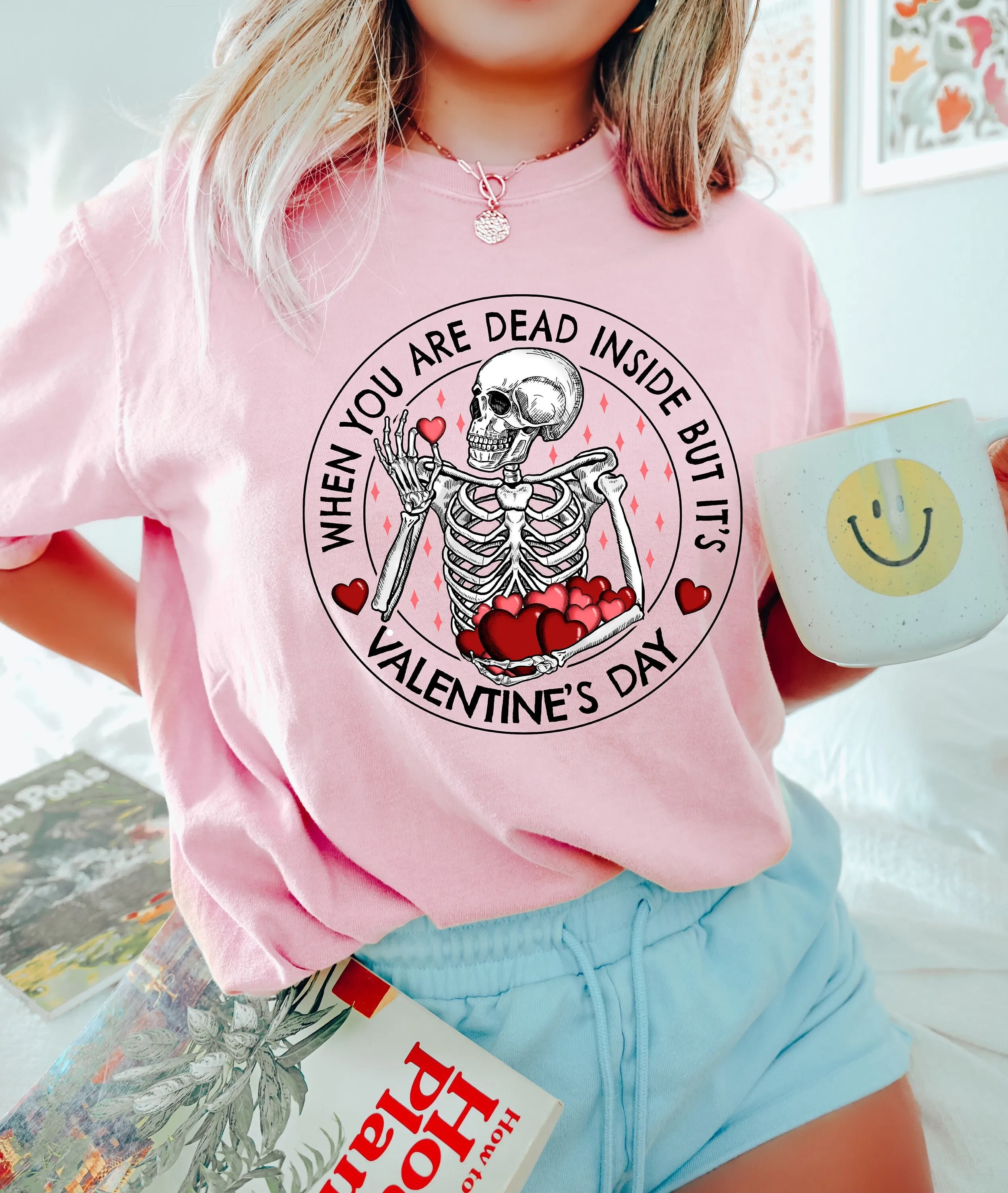 When You Are Dead Inside T Shirt Skeleton Valentines Day Dancing Skeletons Funny Anti Valentine