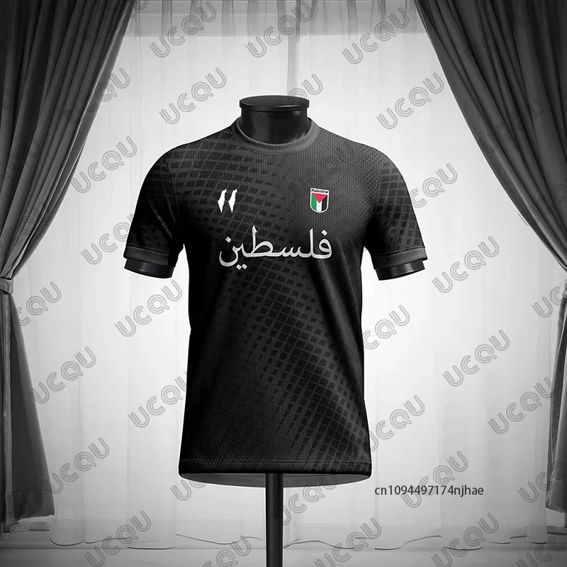 صيف جديد فلسطين لكرة القدم جيرسي تي شيرت رجالي كم قصير العلم الفلسطيني ثلاثية الأبعاد مطبوعة عادية الرياضة تيز الاطفال/الكبار بلايز #5