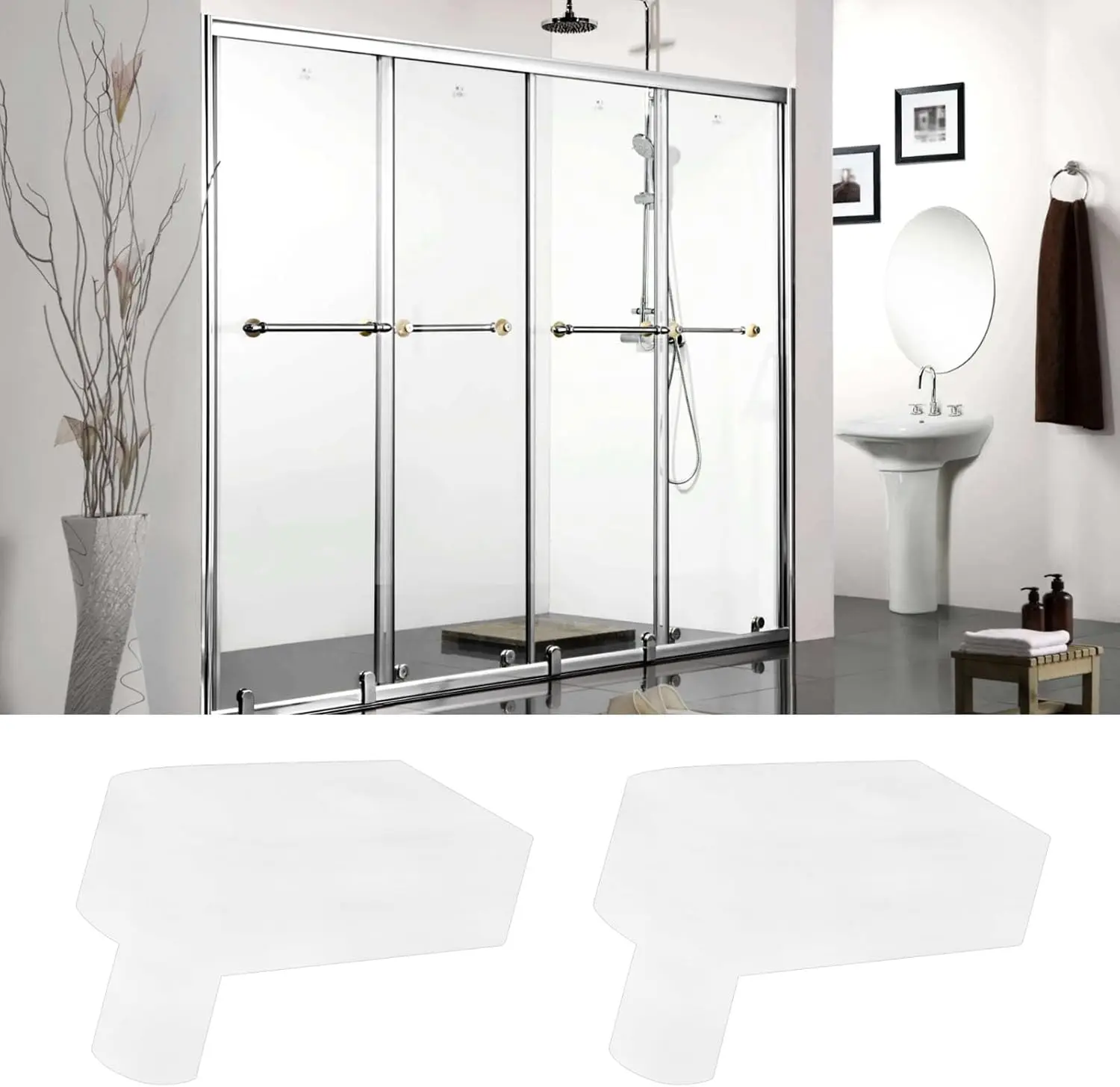 

2 шт. RV двойная складная петля для душевой двери, шарнирная петля для ванной комнаты, шарнир для ванной комнаты, балкона, бесплатная распашная стеклянная дверь, белая