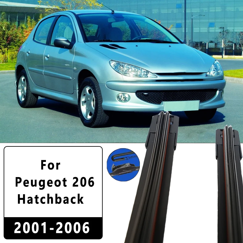 

Front Windscreen Wiper Blades Windshield Window Accessories 2PCS for Peugeot 206 Hatchback 2001-2006 26 “+ 16”