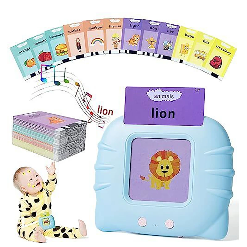 Smart card Learning Machine Talking Flash card Sight Words Early Educational Toddler Toy for Children English Electronic Book