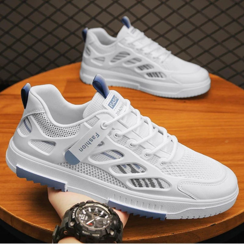 Men's Canvas Shoes Fashion Outdoor Casual Shoes Non Slip Sneakers Mesh Breathable Running Shoes for Men Comfort Tenis Masculino