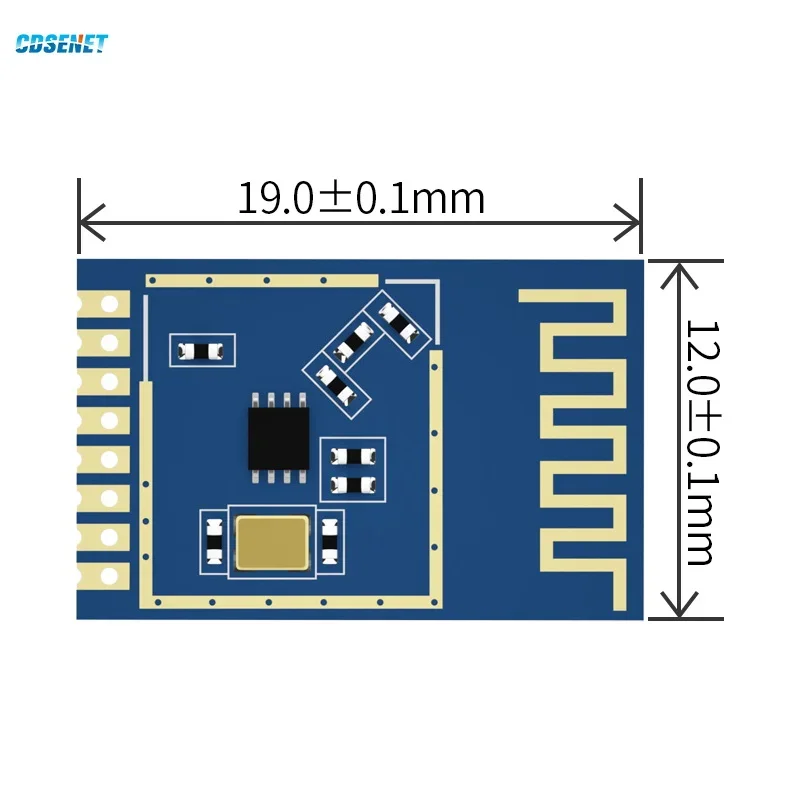 2.4G Ci24R1 RF Wireless Module E01C-2G4M11S 11dBm 100m PCB Antenna SPI Small Size Pin to Pin nRF24L01+ PCB Antenna CDSENT