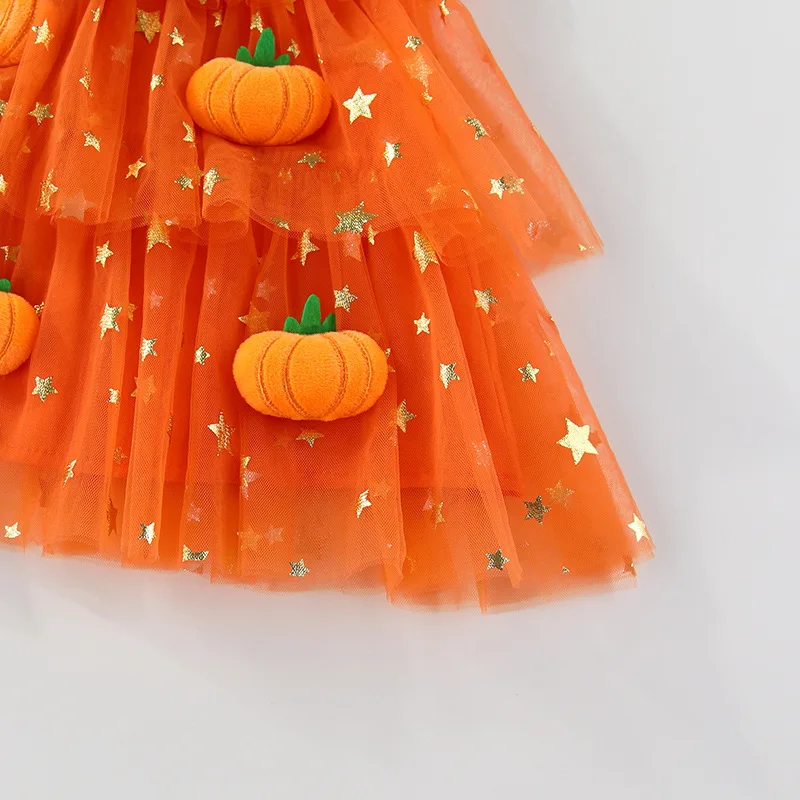 Kids Halloween Pumpkin Dress 5
