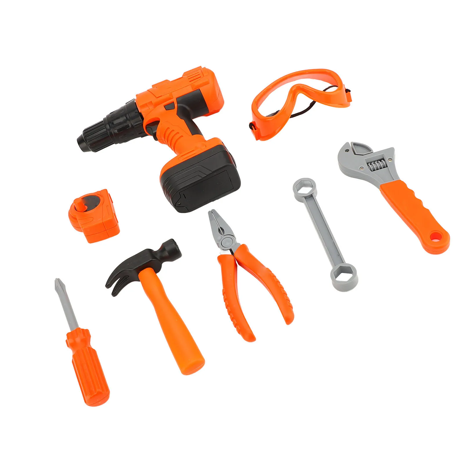 27pcs Electric Drill Screwdriver Toy Impact Drill Tool Little Boy Home Improvement Maintenance Worker Toy Set for Ages 4‑6