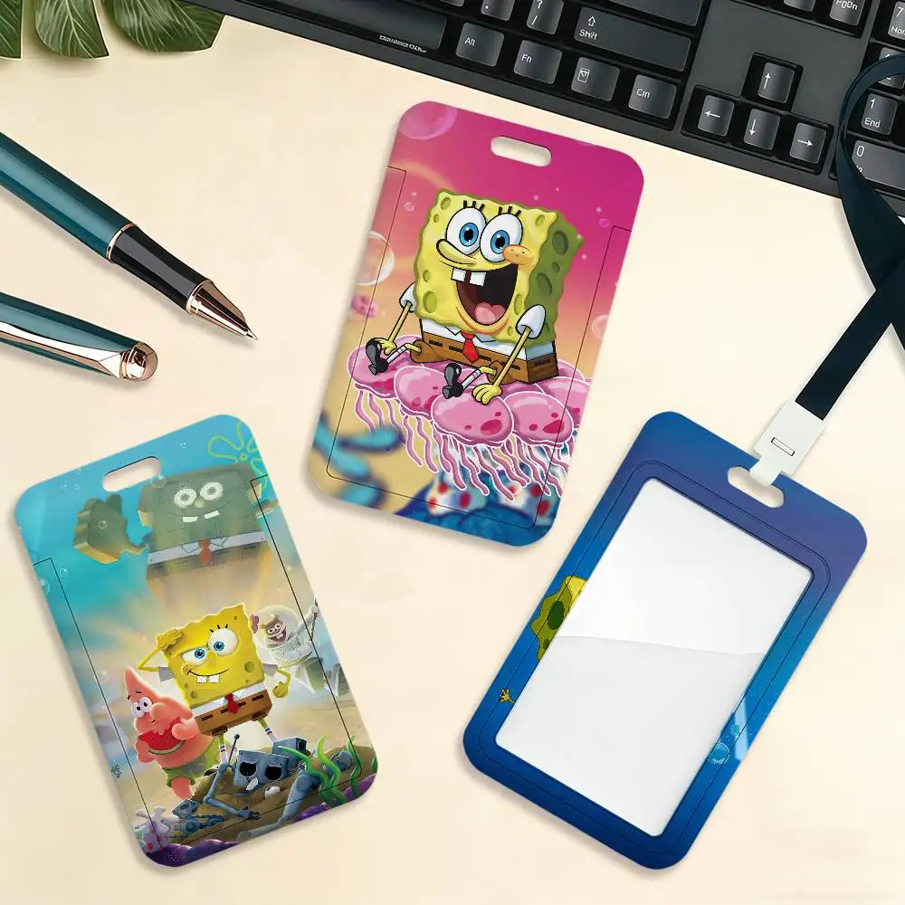 

Держатель для карт в стиле аниме S-SpongeBob, защитный чехол для карт общественного транспорта, карт метро