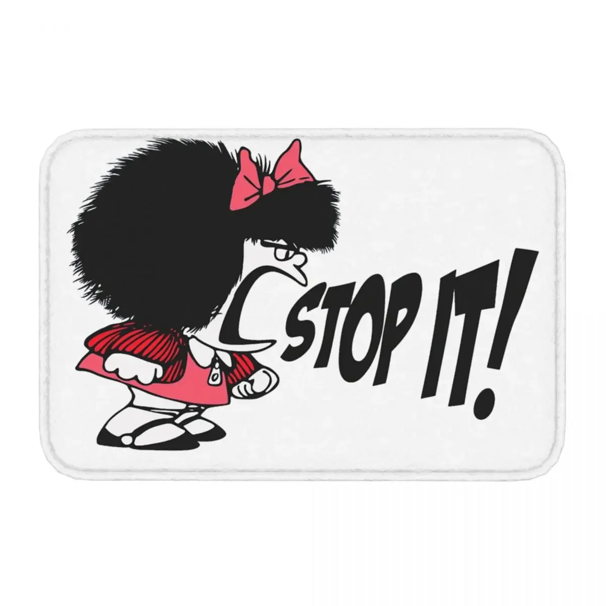 Mafalda Quino Funny Manga Kitchen Non-Slip Carpet Stop It Bedroom Mat Welcome Doormat Home Decor Rug