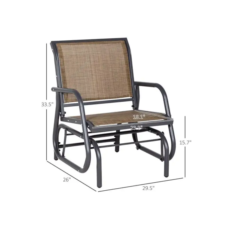 قطعتان من كراسي الشراعية الخارجية للحديقة أو الفناء، حل مريح للجلوس في الهواء الطلق #4