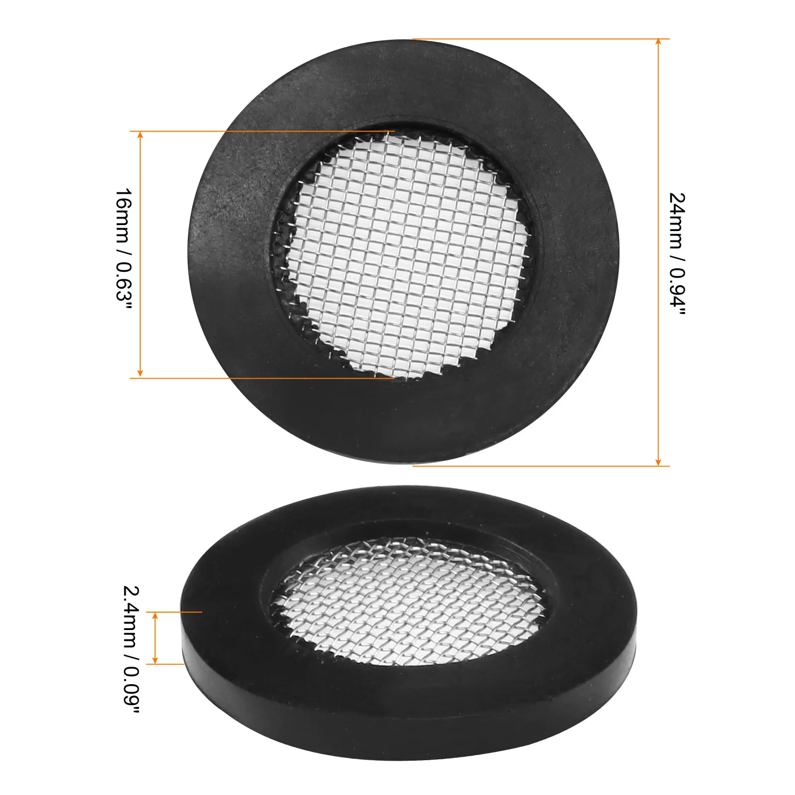 Uxcell 1/3/6 قطعة O-حلقة الختم خرطوم طوقا المطاط غسالة مع صافي ل صنبور جروميت حشية مطاطية تصفية غسالة مصفاة حوض أداة