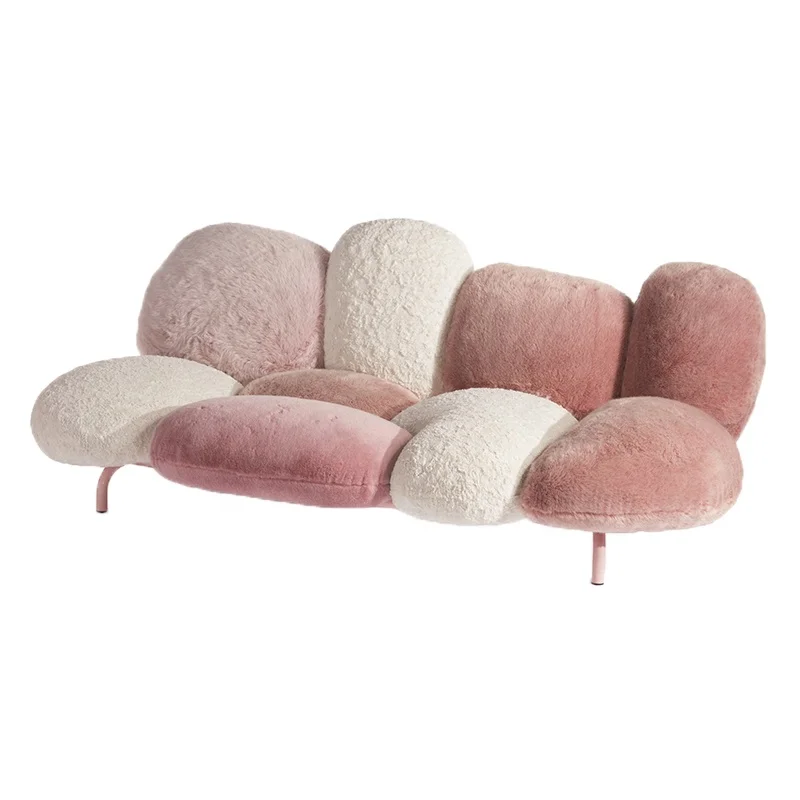 Indian Royal Asian pink black rental decor love seat stage wedding puff sofa set furniture