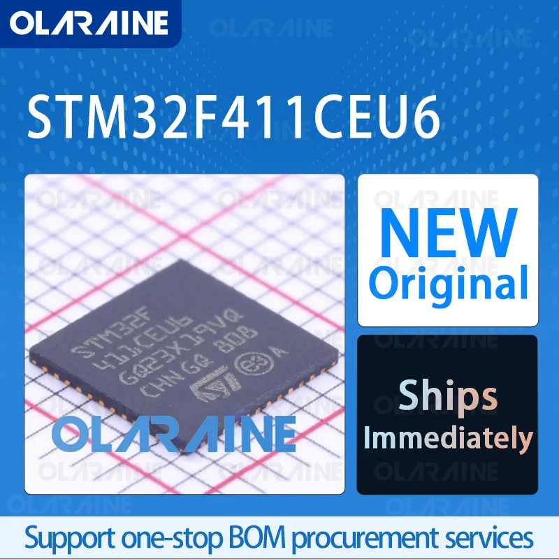 

1/5/10Pcs STM32F411CEU6 UFQFPN-48 original 100% New ic chip Microcontrollers Core Cortex M4 128 kB Voltage - 3.6 V